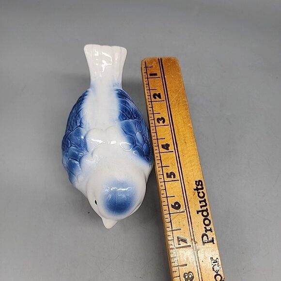 Vintage Blue White Bird Ceramic Chubby 6" - Picture 5 of 6